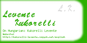 levente kukorelli business card